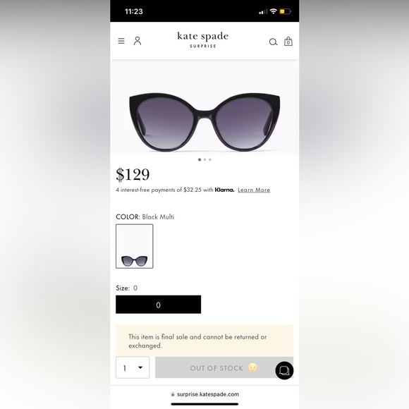 NWT Kate Spade Samantha Sunglasses SOLD OUT - Picture 6 of 8